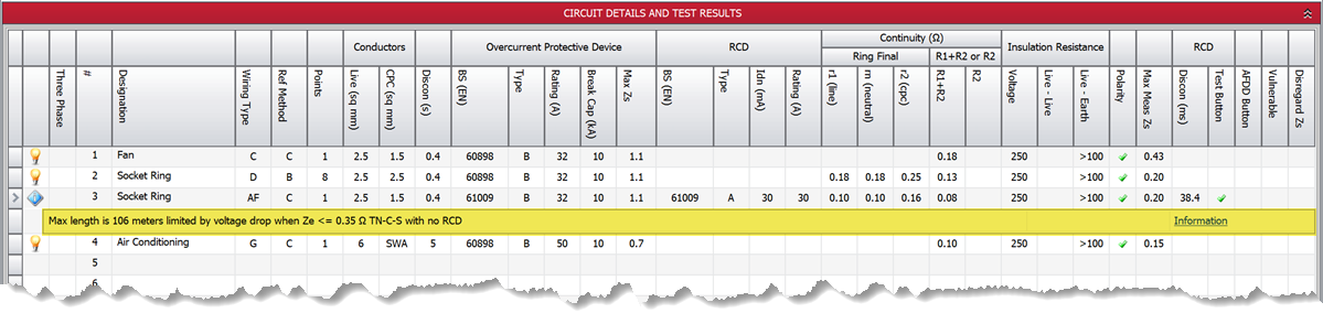 A screenshot showing Circuit Helper in action showing expanded information